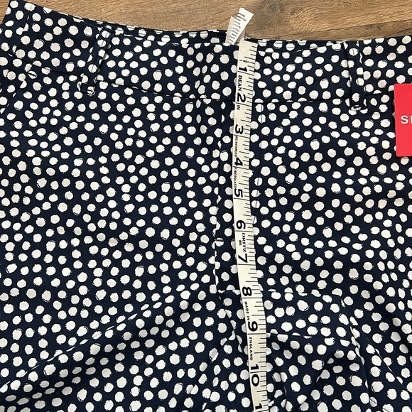 SPANX WOMENS SUNSHINE 6in SHORT NAVY PAINTED DOT POLL ON Sz SMALL NEW - Picture 7 of 10